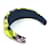 Diadema de nylon con logo triangular de Prada Rosa Amarillo - vista 4