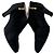Chanel Botas de ante con borlas doradas Negro Gold hardware - vista 4