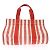 Hermès Borsa a mano unisex in tela rossa e bianca Hermes Cannes PM Bianco Rosso - vista 2