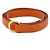 Hermès Hermes Double Ring Leather Belt in Orange