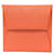 Hermès Porte-monnaie Hermes Bastia en cuir chèvre orange  - vue 1