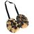Cuffie in pelliccia con stampa leopardata Louis Vuitton Marrone Nero