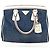 Borsa a mano Prada BN2441 Blu e Bianca in Denim e Pelle Bianco