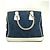 Borsa a mano Prada BN2441 Blu e Bianca in Denim e Pelle Bianco - vista 2