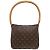 Borsa a Spalla Looping MM Monogramma Louis Vuitton Marrone - vista 3