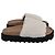 Iris & Ink Poppy Fleece-Slides aus weißer Wolle Roh