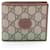Gucci Interlocking G GG Supreme Bi-fold Wallet Brown Black Leather Plastic  ref.1581552