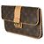Clutch Slim in Tela Monogram Louis Vuitton x Sofia Coppola Marrone - vista 3