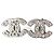Chanel CC A12W Orecchini classici mini in cristallo con logo e scatola in hardware argento