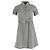 Abito camicia belted in cotone nero con stampa a mini gingham Theory