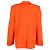 Der oversized Ein-Knopf-Blazer Attico aus orangefarbenem Polyester - Ansicht 3