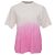 Off White T-Shirt mit Farbverlaufseffekt aus rosa Baumwolle