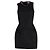 MSGM ärmelloses Mini-Kleid mit Stehkragen aus schwarzem Polyester