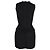 MSGM ärmelloses Mini-Kleid mit Stehkragen aus schwarzem Polyester - vista 3