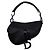 Borsa Christian Dior Galliano Saddle in seta nera Nero