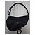 Borsa Christian Dior Galliano Saddle in seta nera Nero - vista 2