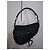 Borsa Christian Dior Galliano Saddle in seta nera Nero - vista 4