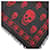 Alexander Mcqueen Sciarpa in seta Skull Nero  - vista 2