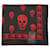 Alexander Mcqueen Sciarpa in seta Skull Nero  - vista 4