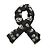 Alexander Mcqueen Sciarpa in seta con motivo teschio Nero - vista 5