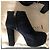 Stivaletti Marni in scamosciato nero e blu navy - vista 4