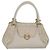 Borsa a spalla Gancini in pelle bianca e oro Auth 85534 di Salvatore Ferragamo Bianco D'oro