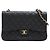 Timeless Chanel Borsa a doppio flap classica Jumbo in pelle caviar matelassé nera a 2 modi Nero