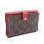 Louis Vuitton Pallas Compact Geldbörse Braun Rot Monogramm - Ansicht 3