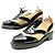 NOVE SCARPE CHANEL G35316 DERBY 40 IN PELLE BEIGE E LUCIDO NERO