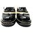 NOVE SCARPE CHANEL G35316 DERBY 40 IN PELLE BEIGE E LUCIDO NERO - vista 4
