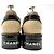 NOVE SCARPE CHANEL G35316 DERBY 40 IN PELLE BEIGE E LUCIDO NERO - vista 5