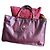 Autre Marque Sac cabas Jacques Esterel Rouge Foncé Cuir et Toile Bordeaux