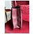 Autre Marque Sac cabas Jacques Esterel Rouge Foncé Cuir et Toile Bordeaux - vue 14
