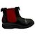 Botas Chelsea de cuero negro Prada Roja