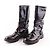 Marni Lackleder-Bikerstiefel - Ansicht 3