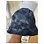 Cappello Bob Dior Tye & Dye Blu in Cotone con Velo a Rete - vista 9