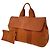 Hermès Hermes Valparaiso GM Orange Silber Hardware Chevron/Leder Tote Bag