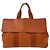 Hermès Hermes Valparaiso GM Orange Silber Hardware Chevron/Leder Tote Bag - Ansicht 2