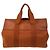 Hermès Hermes Valparaiso GM Orange Silber Hardware Chevron/Leder Tote Bag - Ansicht 3