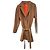 Bensimon Long Coat Caramel Wool Size 38