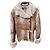 Chaqueta Ventcouvert de cuero de cordero beige
