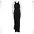 Vera Wang Vestido de noche de encaje guipur con espalda descubierta Negro - vista 3