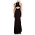 Vera Wang Vestido de noche de encaje guipur con espalda descubierta Negro - vista 4