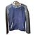 Cappotto Maison Scotch in lana e pelle blu navy