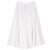 Falda Acampanada Chanel de Algodón Blanca Blanco