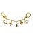 Portachiavi Louis Vuitton Catena Fleur de Monogram M65111 D'oro