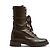 Botines Chanel EU39 CC Marrón Oscuro Patina Botas de Ejército UK6 US8.5