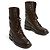 Botines Chanel EU39 CC Marrón Oscuro Patina Botas de Ejército UK6 US8.5 - vista 3