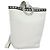 Céline Borsa a spalla CELINE in pelle bianca e argento Auth 86175 Bianco