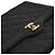 Chanel 1996 Borsa a Spalla Clutch Haute Couture in Satin Nero con 2 catene - vista 6
